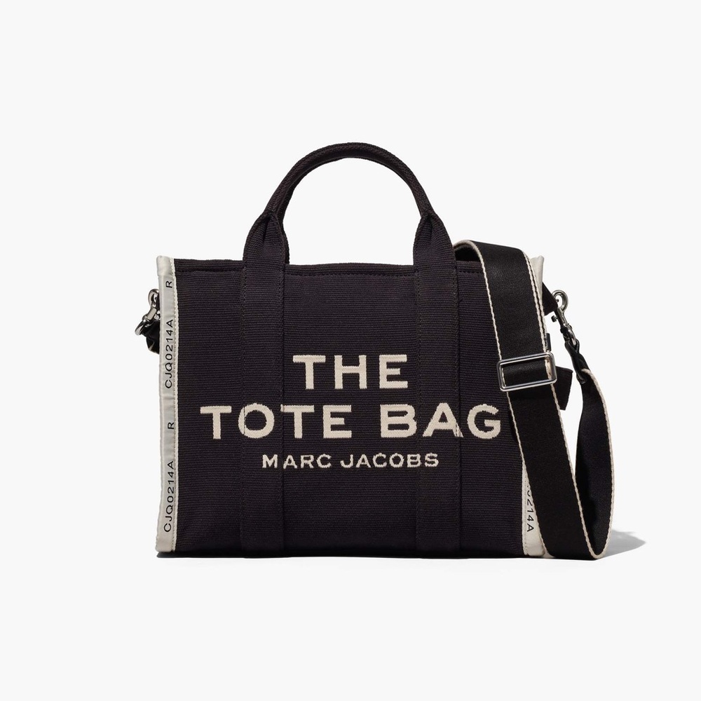 The Jacquard Small Tote Bag in Black